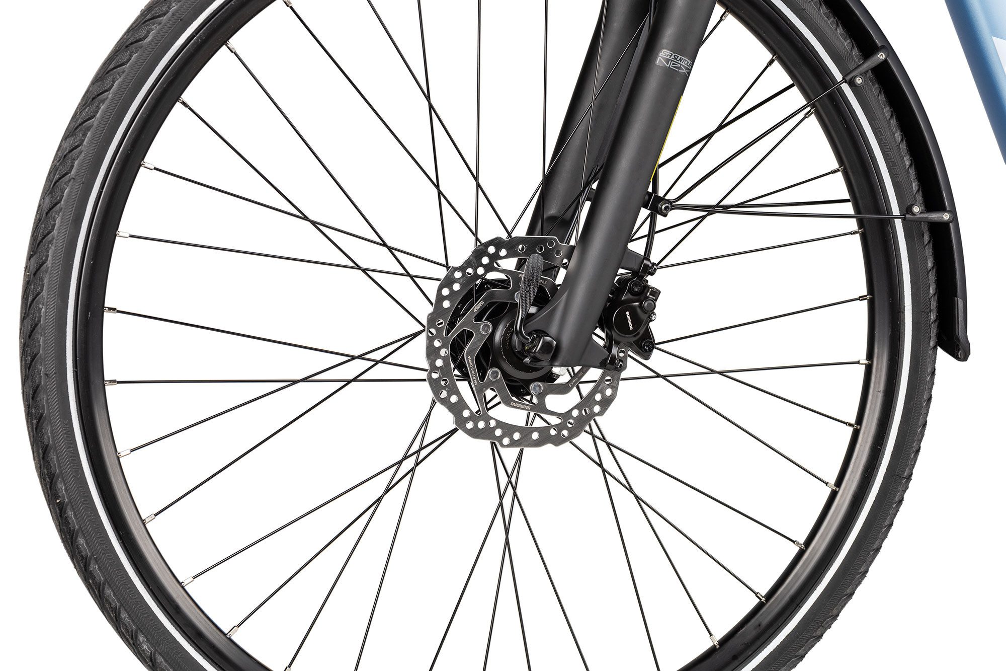 2R Manufaktur City Bike TRX GO Wave, 7-speed Shimano Nexus 7-speed SG-C3001-7D derailleur, hub gears, freewheel, hydraulic disc brakes, blue