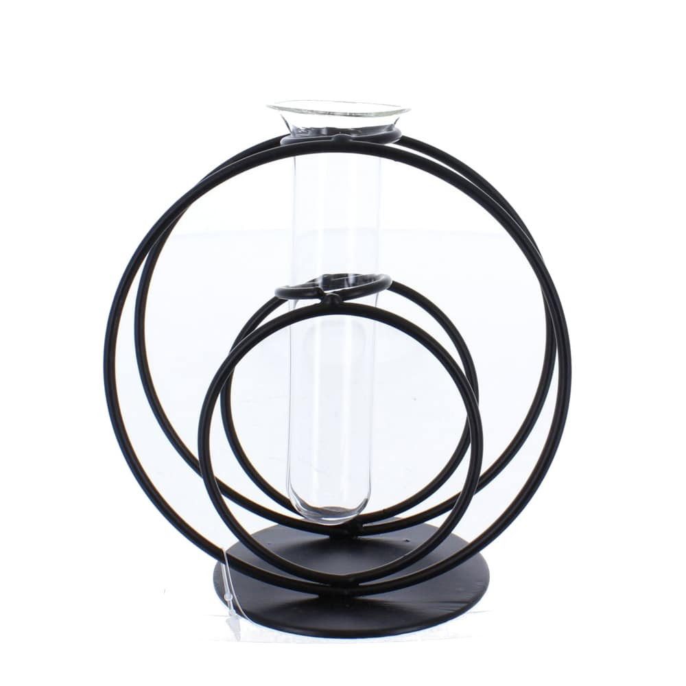 MICA Dekovase Vase - Reagenzgläser in Ständer - aus Metall und Glas - ca. 1 günstig online kaufen