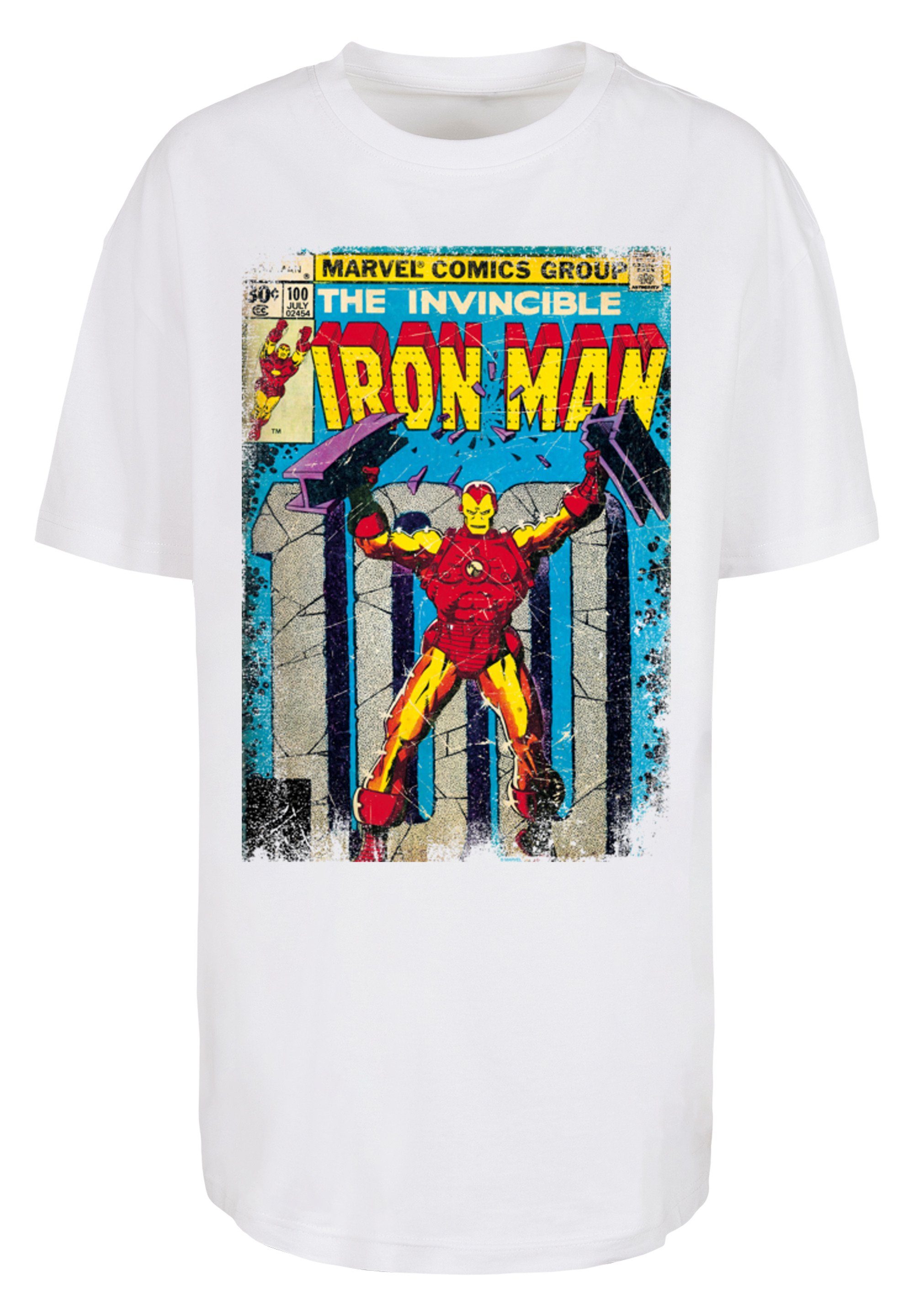 F4NT4STIC Kurzarmshirt Damen Marvel Iron Man Cover with Oversized Tee (1-tlg) Ladies Boyfriend