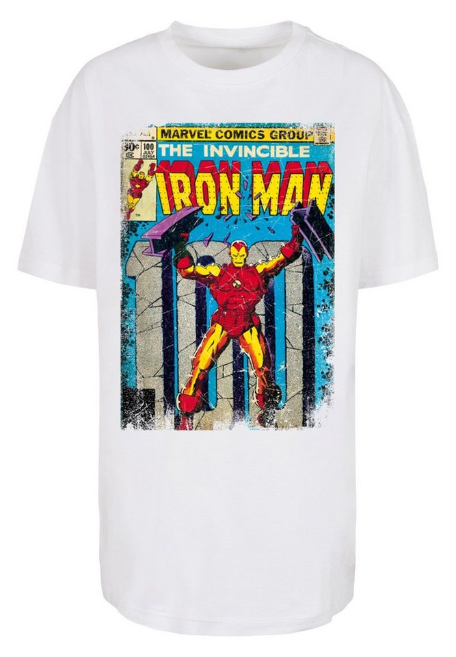 F4NT4STIC Kurzarmshirt Damen Marvel Iron Man Cover with Ladies Oversized  Boyfriend Tee (1-tlg)