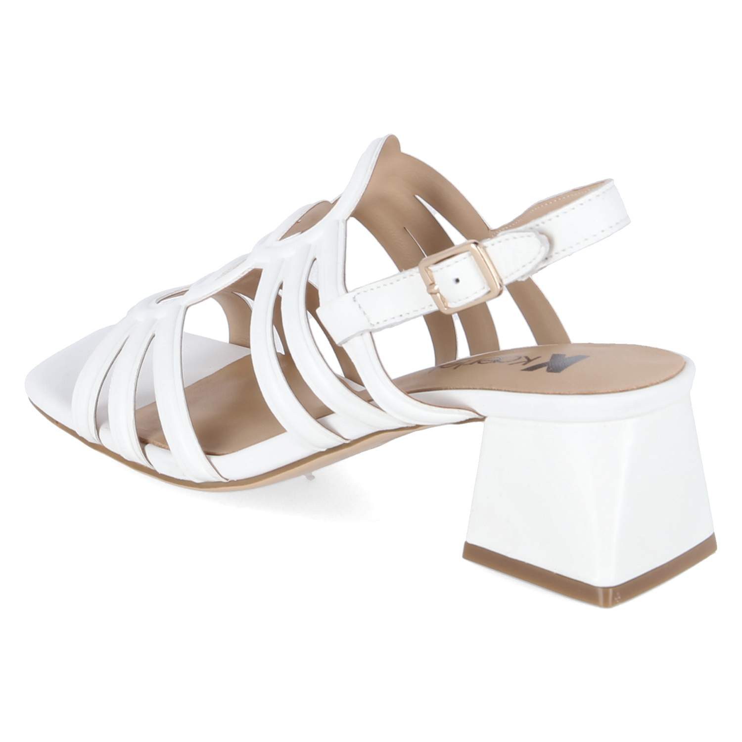 Kaerlek Kaerlek Amalia 07 White Damen Glattleder weiss Sandalette