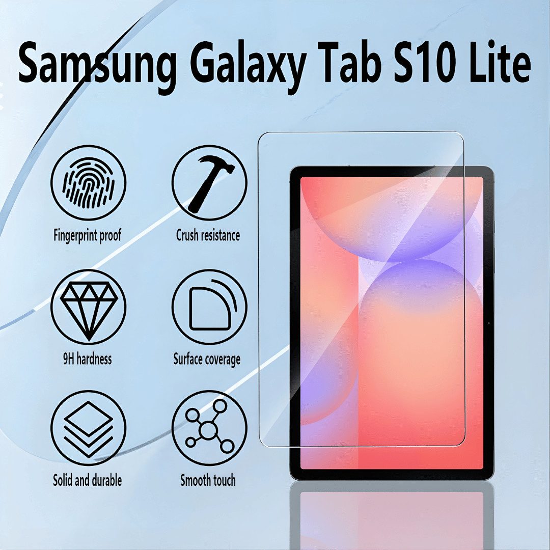 SmartUP Displayschutzglas für Samsung Galaxy Tab S10 Lite Display Panzerfolie Hartglas Full 9H für Samsung Galaxy Tab S10 Lite – Bild 2 von 5