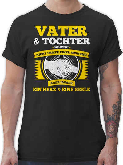 Shirtracer T-Shirt Vater und Tochter nicht immer einer Meinung Vatertag Geschenk für Papa