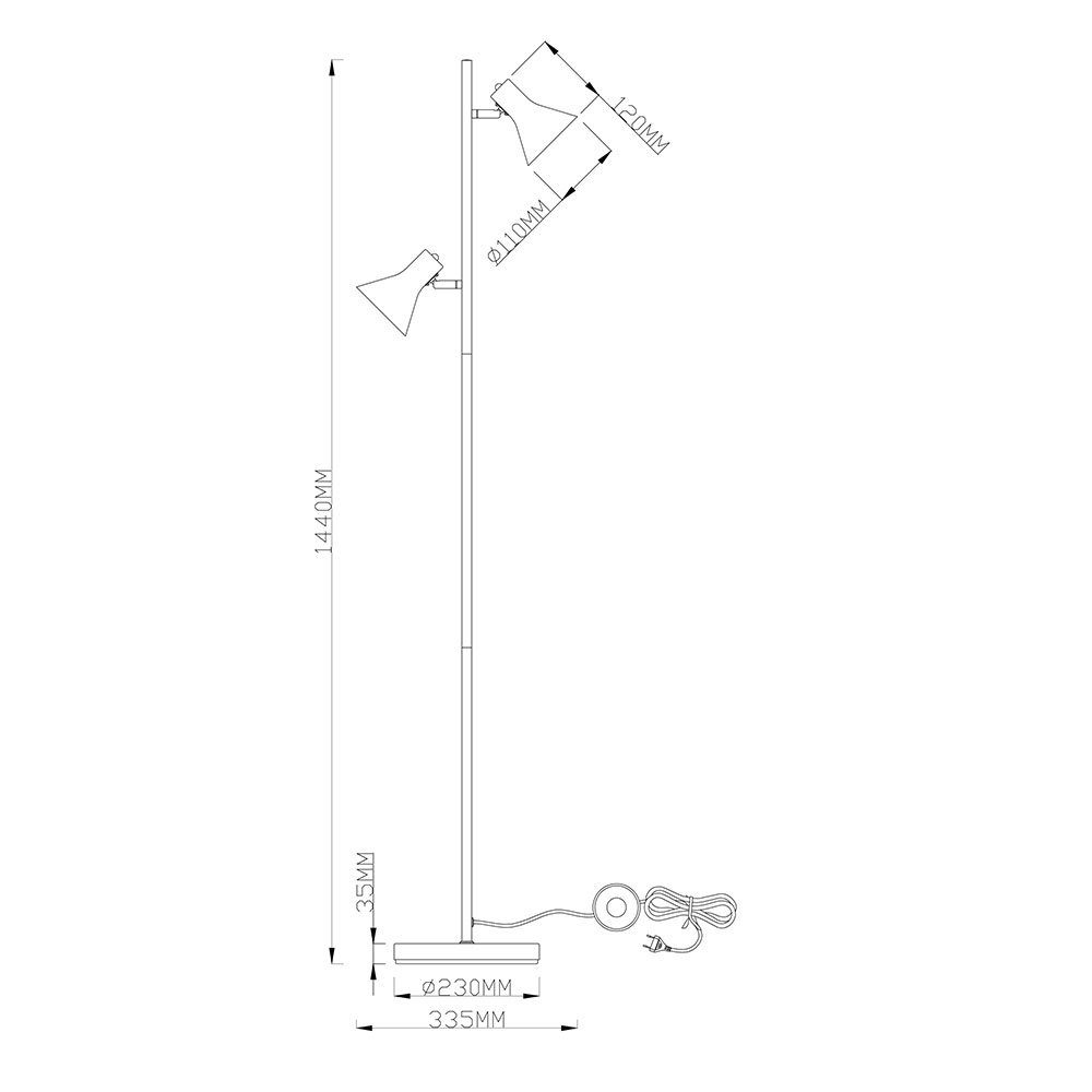 inklusive, Warmweiß, LED etc-shop Retro Stand Stehlampe, Farbwechsel, Strahler drehbar im dimmbar Leuchtmittel schwarz Wohn Lampe Set Zimmer