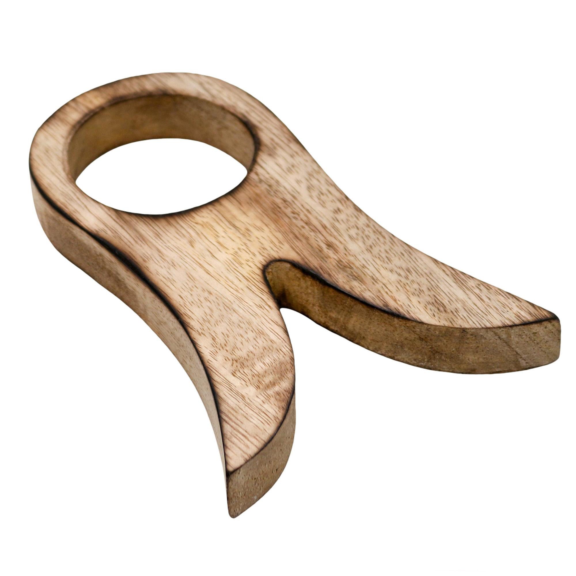 Bierkrug Mittelalter Hornständer aus Holz