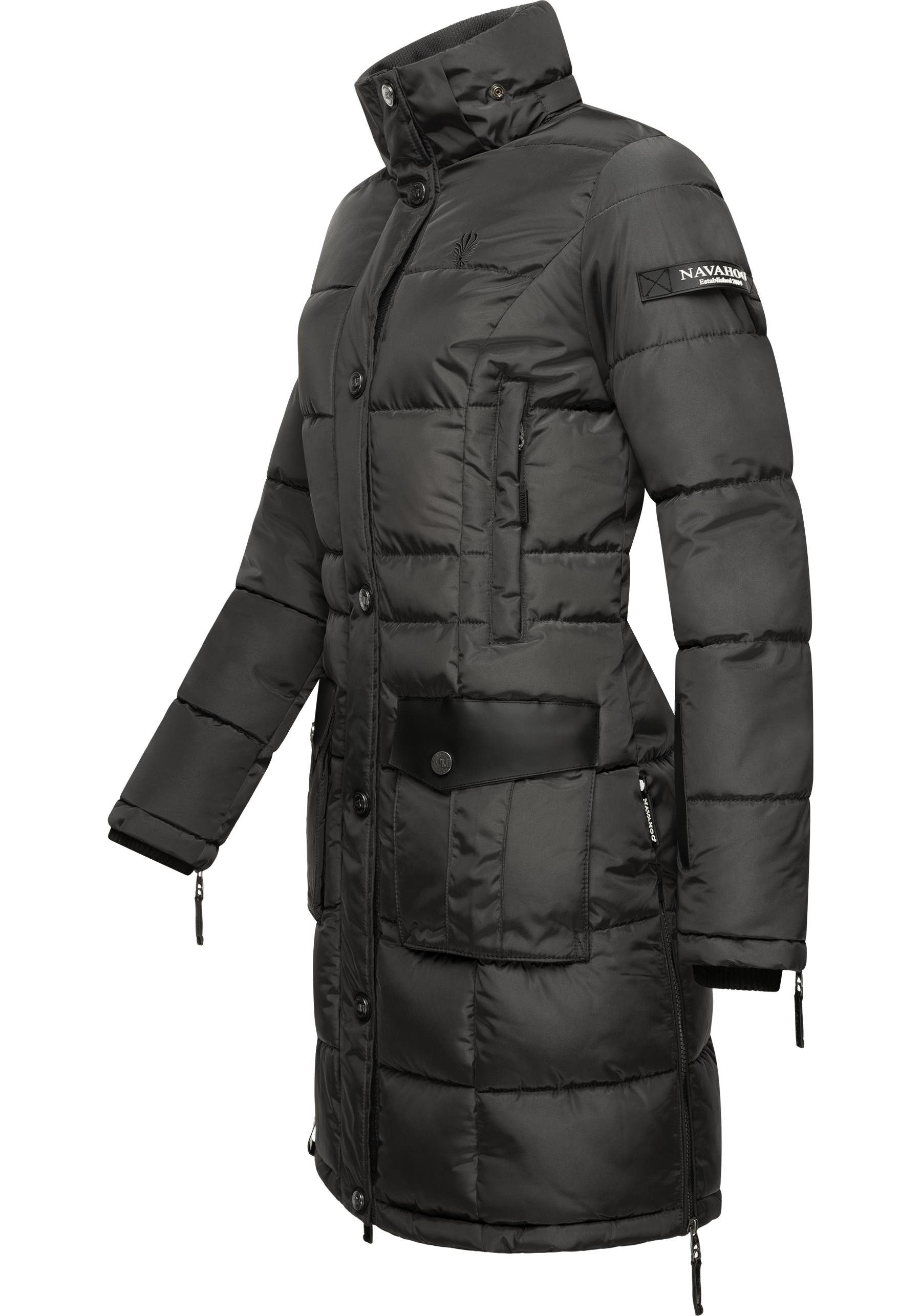 Navahoo Steppmantel Sinja stylischer Winter Parka mit edlem Fellimitat – Bild 5 von 5