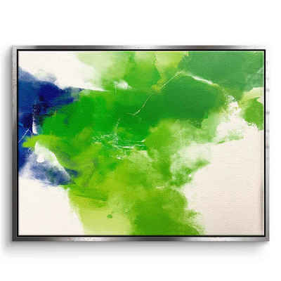 DOTCOMCANVAS® Leinwandbild Green, Leinwandbild Green weiß grün moderne abstrakte Kunst Druck Wandbild