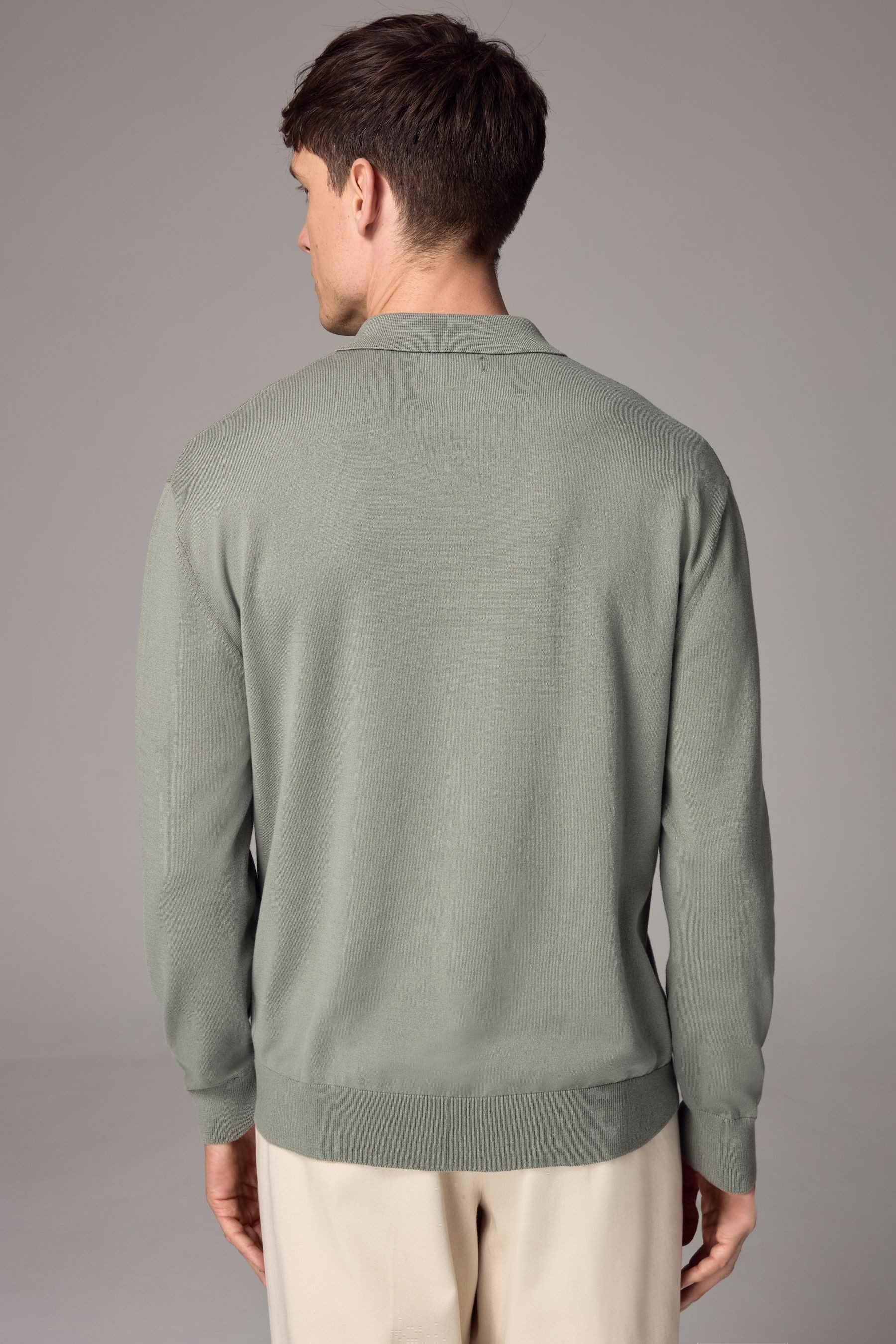 Next Langarm-Poloshirt Langärmeliges Slim Fit Poloshirt günstig online kaufen