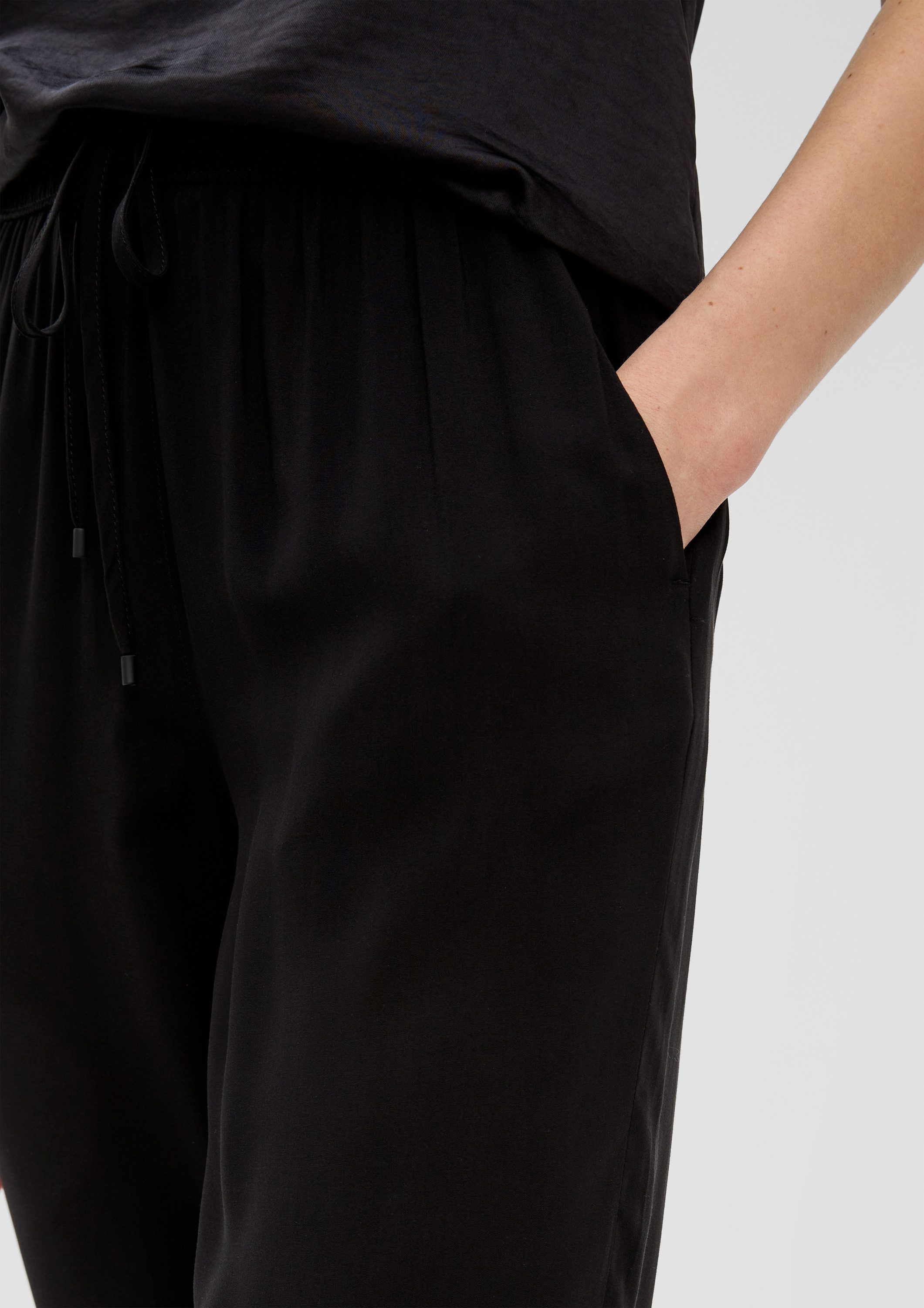 s.Oliver Chinos Hose Ankle-Hose aus reiner Viskose