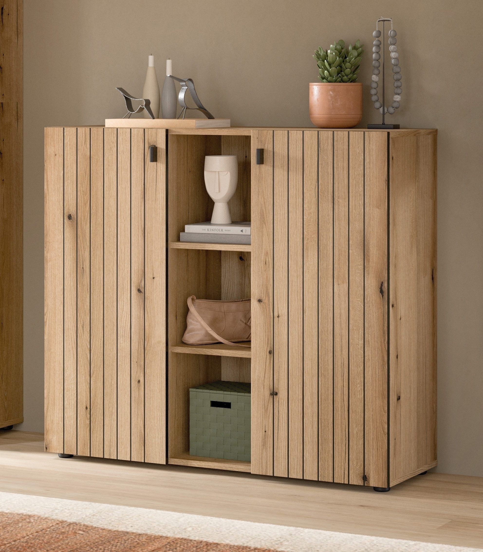 freiraum Schuhkommode Station, in Evoke Oak - 106x96x37cm (BxHxT)