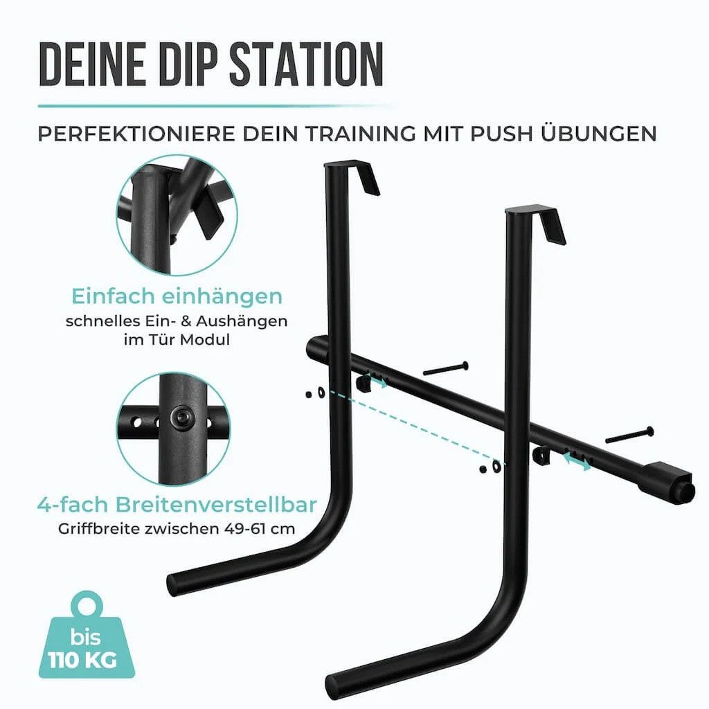Pullup & Dip Klimmzugstange Tür Klimmzugstange Dip Station – Bild 4 von 5