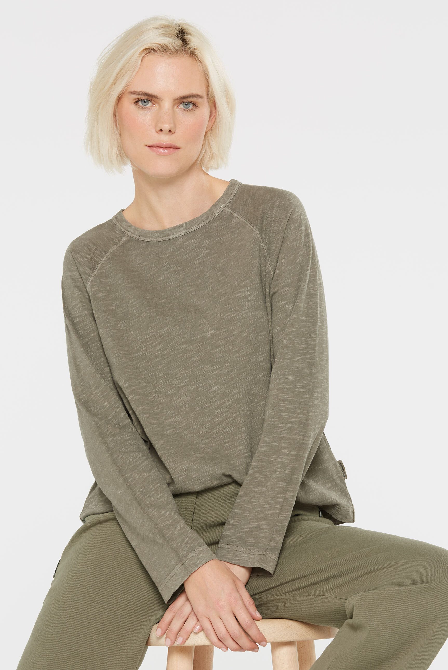 SENSES.THE LABEL Rundhalsshirt aus Baumwolle günstig online kaufen