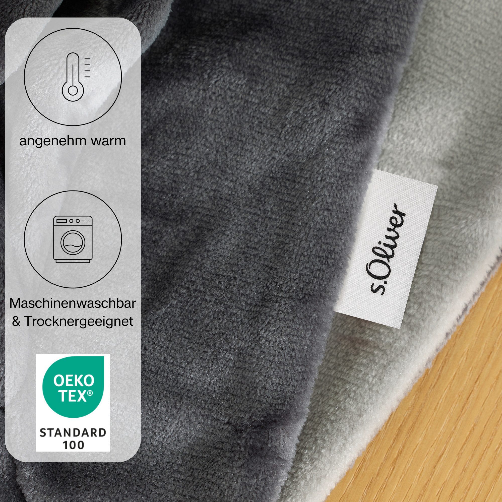 Wohndecke Doublesoft, Kuscheldecke, Deal, Kissen geschenkt!, s.Oliver, Kuscheldecke 150x200 cm, GRATIS-Zugabe:2x Kissenhülle (Reißverschluss)