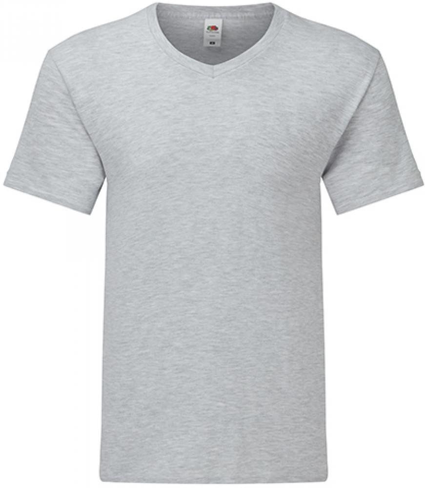 Fruit of the Loom V-Shirt Herren Shirt Iconic 150 V Neck T, ringgesponnene Baumwolle
