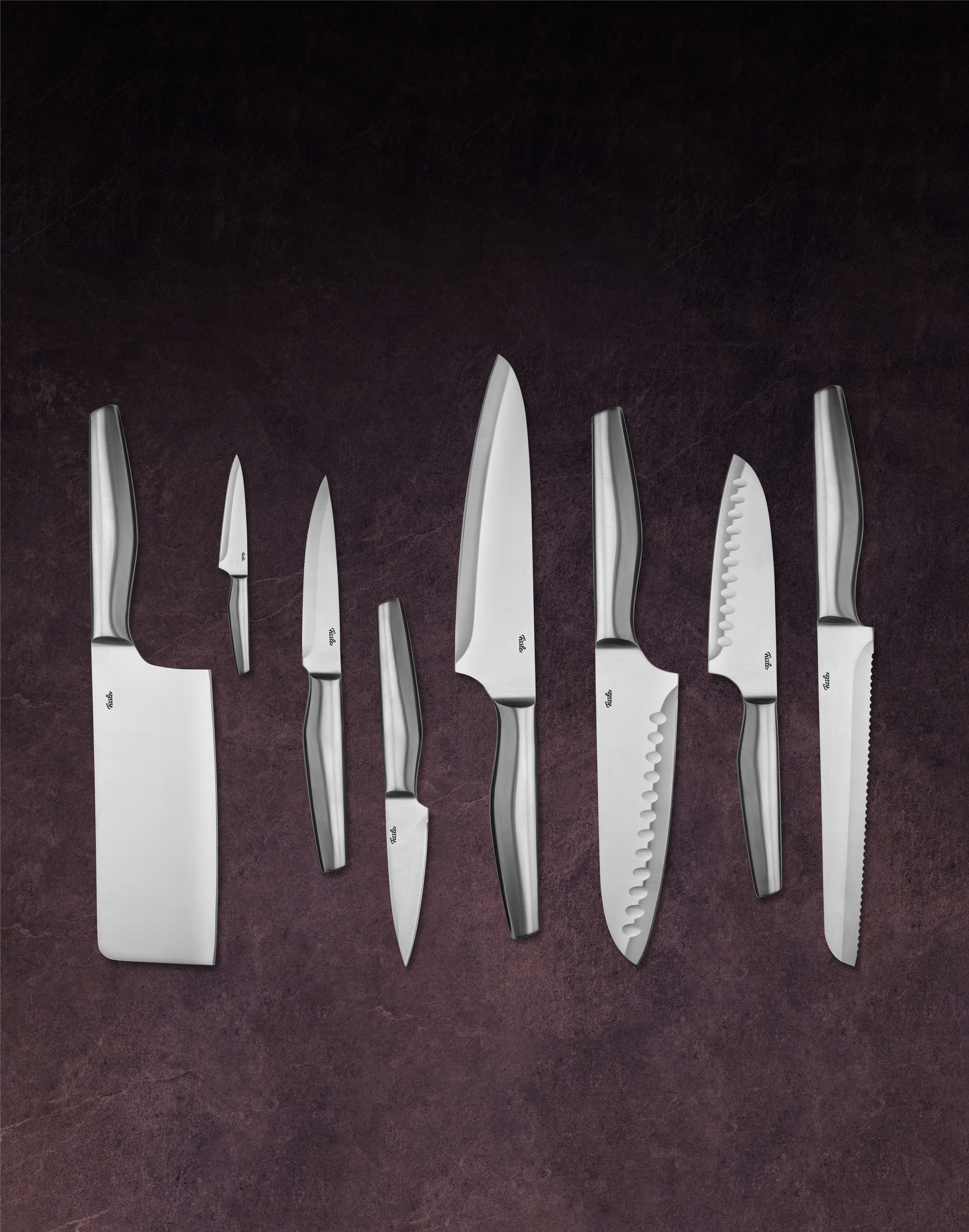 Fissler Hackmesser Essential, stabile Klinge, Halbkropf, leicht gebogenes Klingenprofil