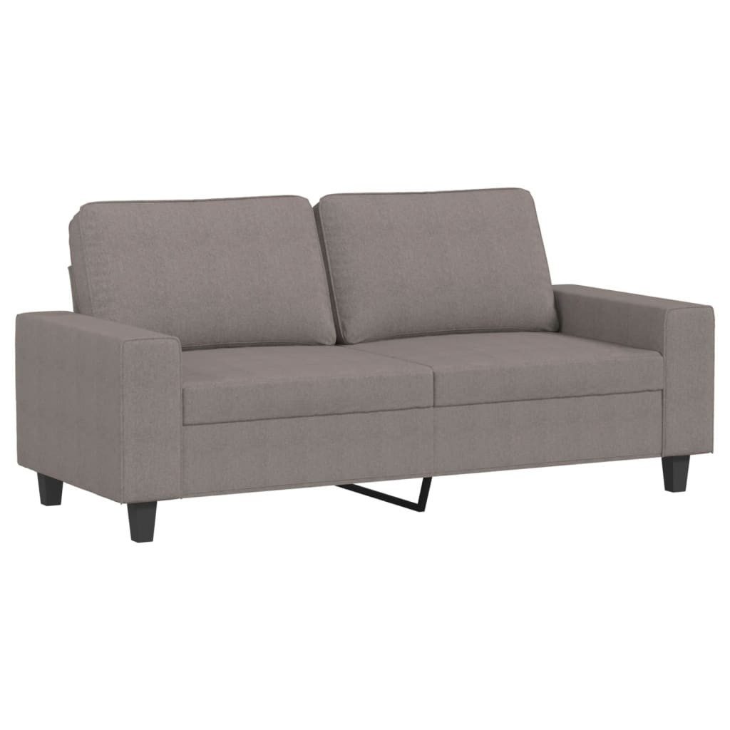 vidaXL Sofa 2-tlg. Sofagarnitur Taupe Stoff günstig online kaufen