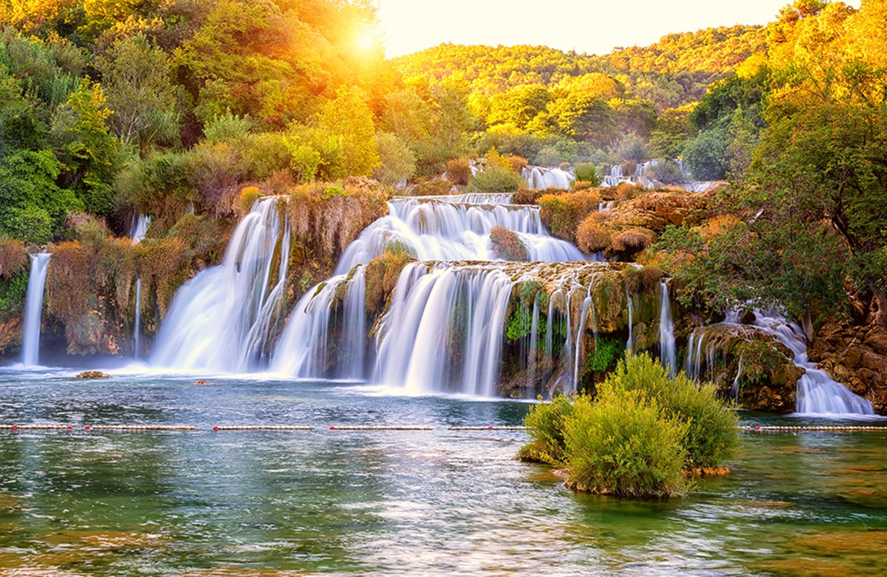Papermoon Fototapete VLIES-Tapete Premium "Wasserfall", Kleister günstig online kaufen