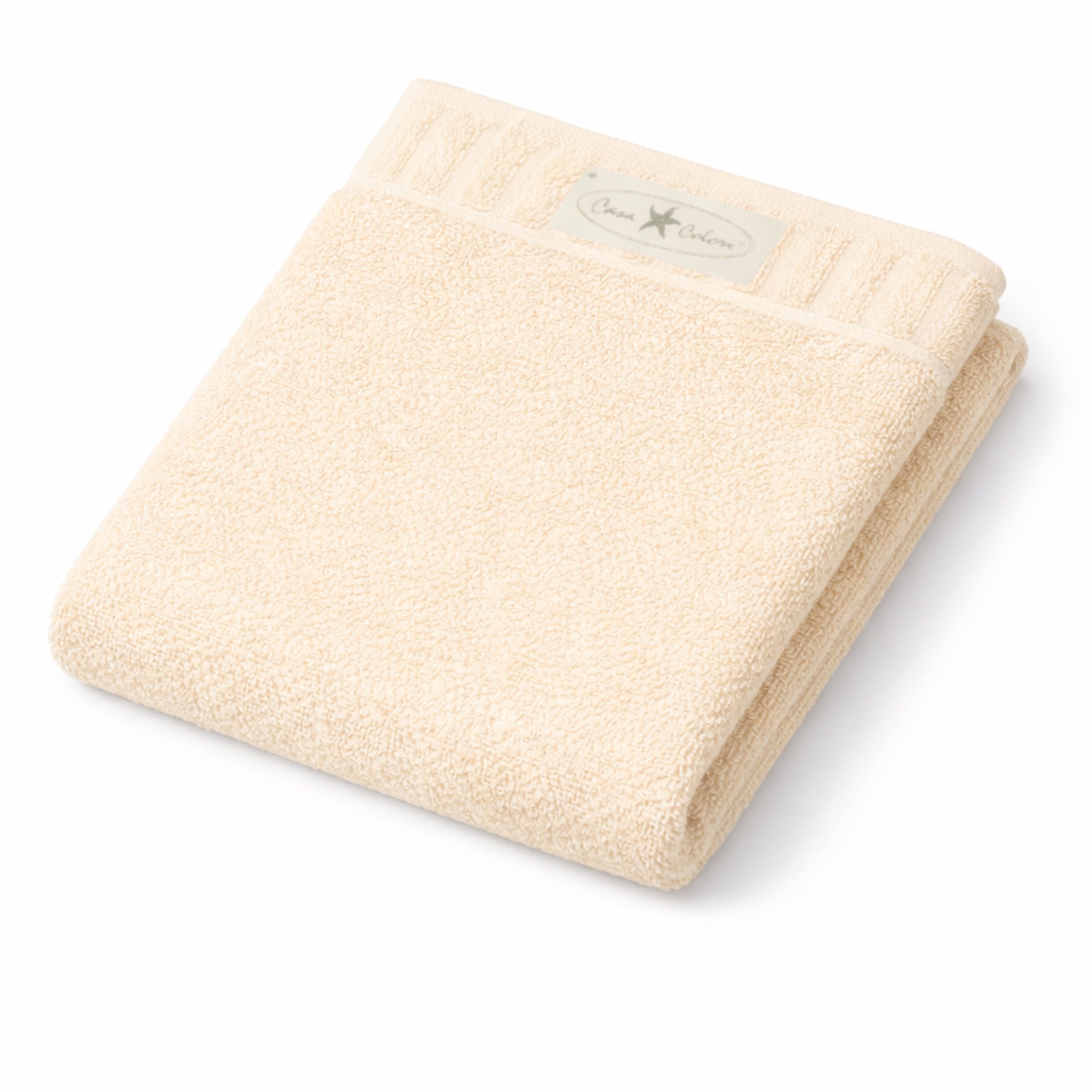 Casa Colori Handtuch Uni, Frottier (1-St), Hohe Farbbrillanz, Einfache Pflege