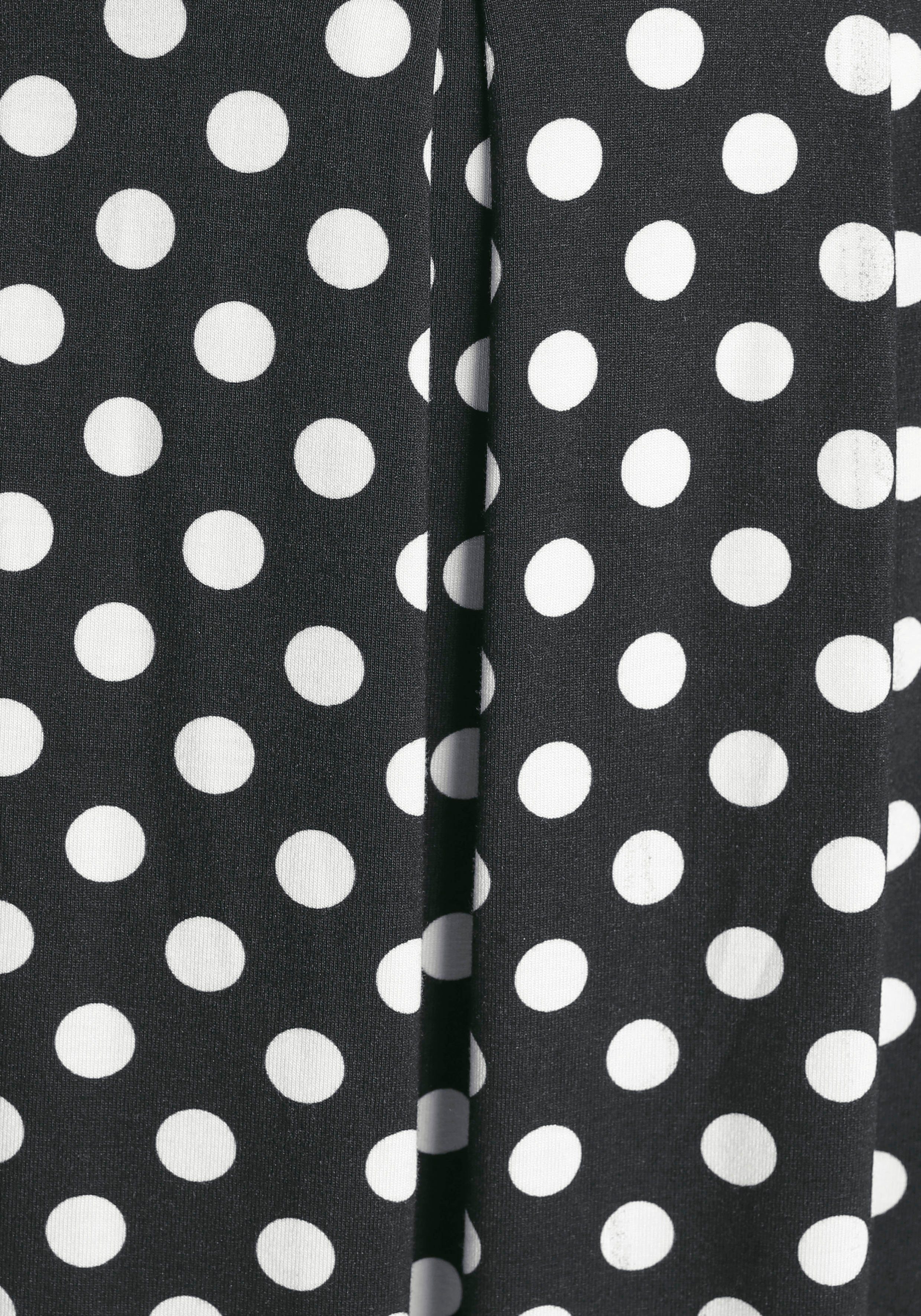 Boysen's Tupfen-Print Jerseykleid süßem schwarz, mit weiß