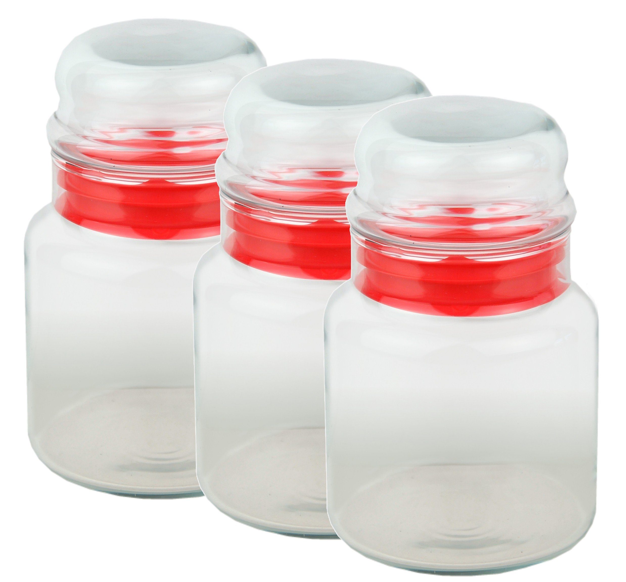 Vorratsglas 3er Set Vorratsdose Prestige - 290ml Kristallglas mit Aromaverschluss