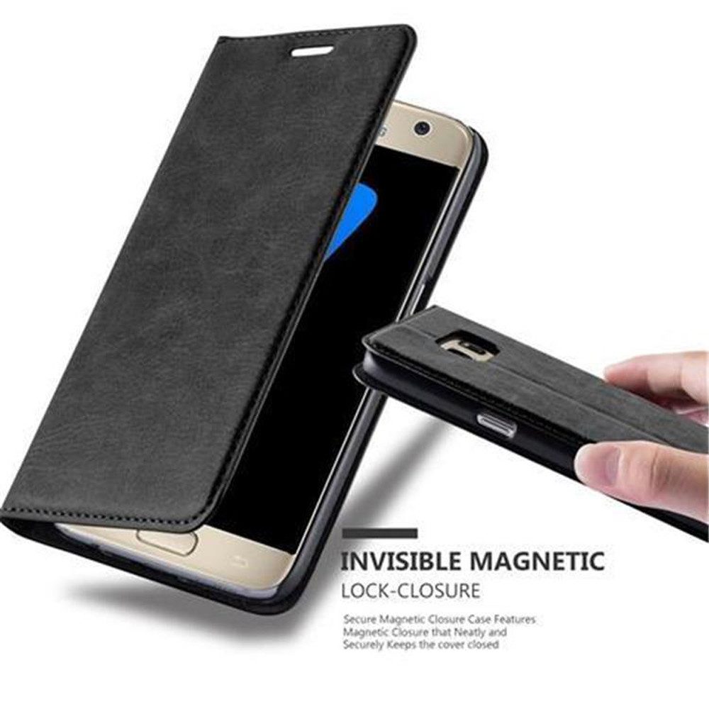 Cadorabo Handyhülle für Samsung Galaxy S7 Hülle Samsung Galaxy S7, Hülle Schutzhülle mit Standfunktion, Magnetverschluss und Kartenfach