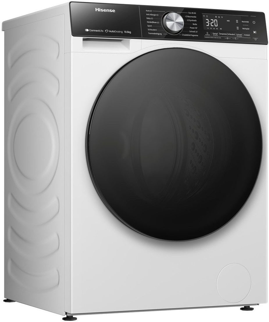 Hisense Waschmaschine WF5S1045BW, 10,5 kg, 1400 U/min, AutoDosing