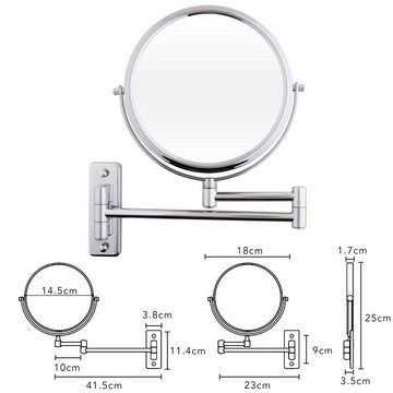 Feel2Home Kosmetikspiegel Makeup Spiegel Badspiegel Rasierspiegel Schminkspiegel Kosmetikspiegel, 10-facher Vergrößerung