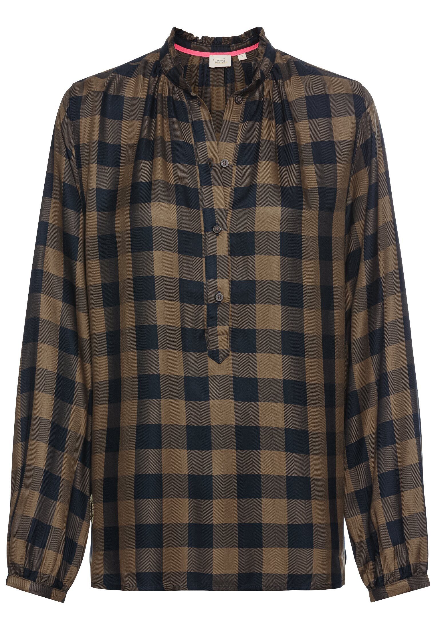 camel active Langarmbluse Regular Fit Karobluse aus Viskose günstig online kaufen