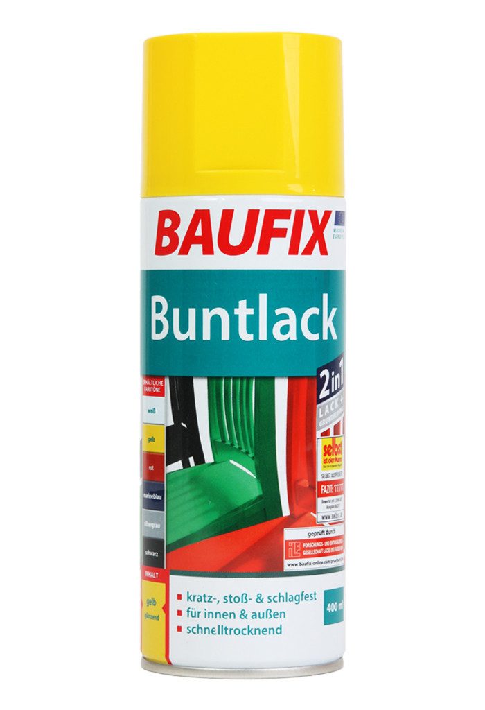 Baufix Sprühlack Buntlack Spray-Dose Rapsgelb glänzend