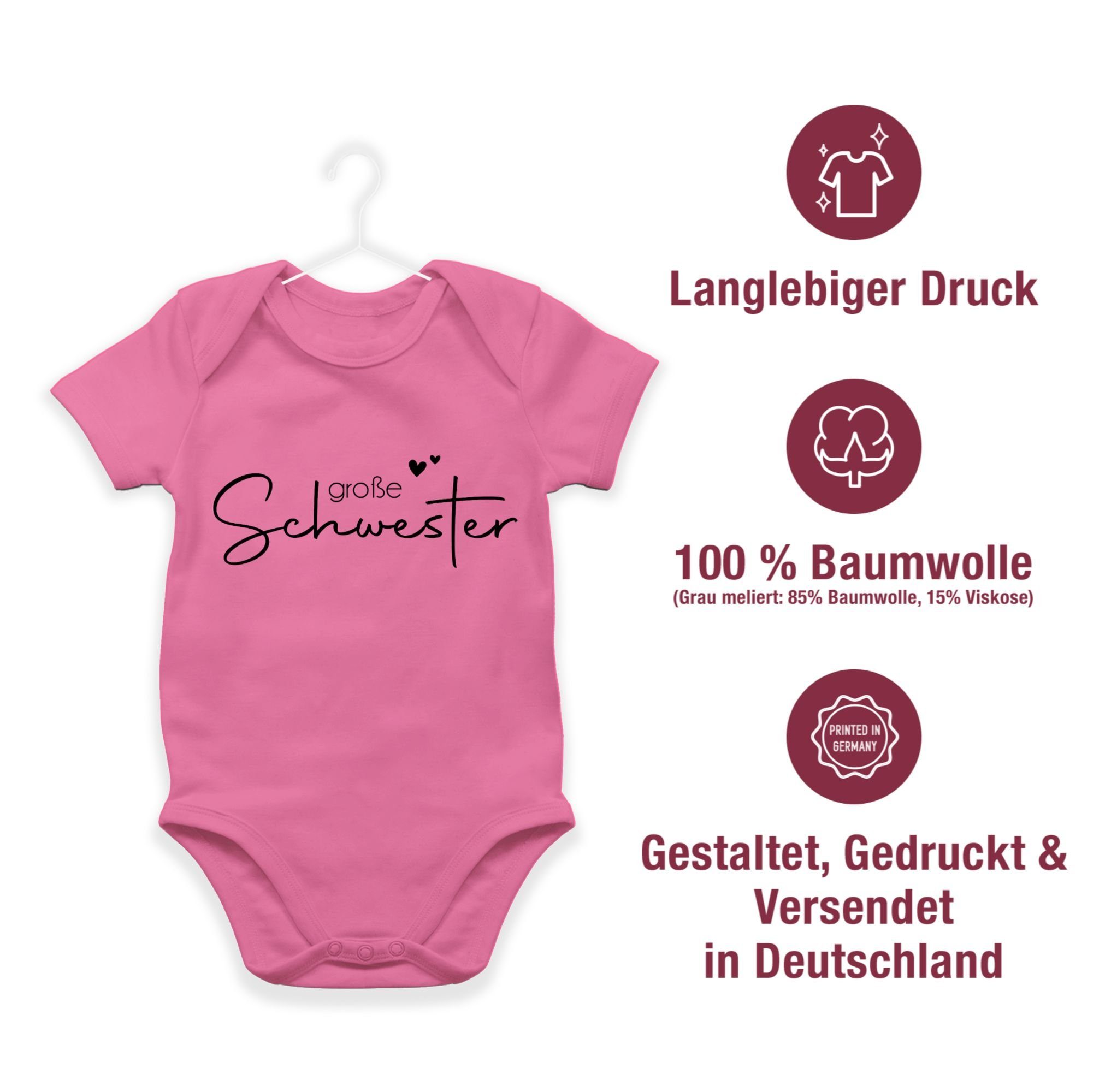 Shirtbody Schwester Shirtracer Pink Große Große 3 Big Schwester - Sister