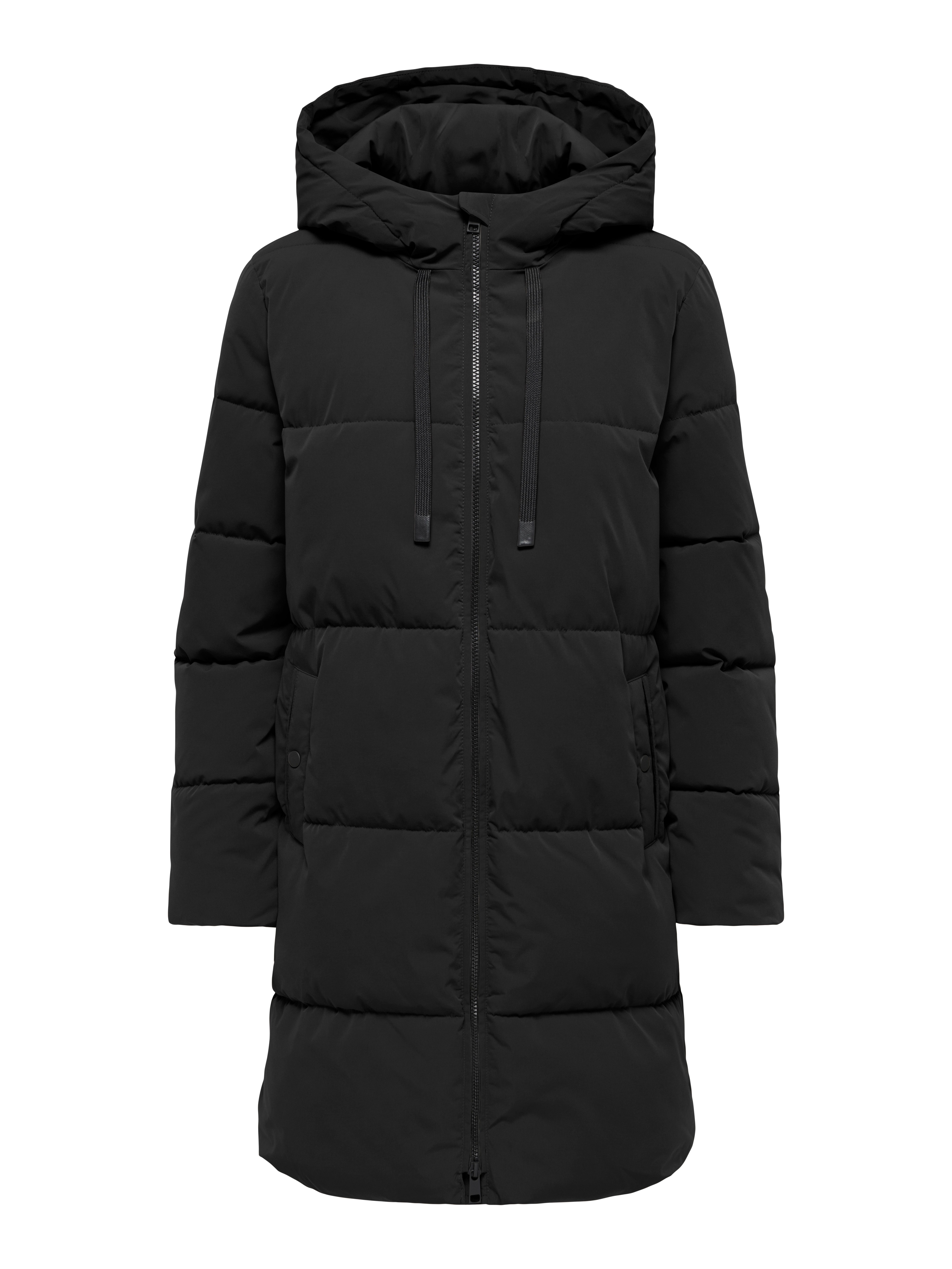 JDY Steppmantel JDYBLAIR LONG HOOD PUFFER OTW SIJ Kunstfaser, Kapuze mit Kordelzug