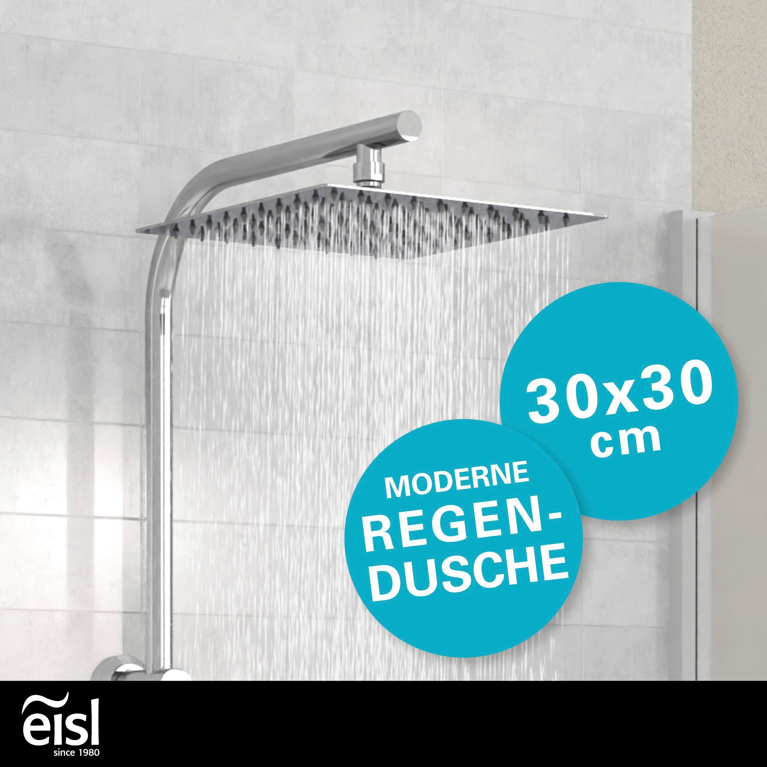 Eisl Brausegarnitur EASY DELUXE, Höhe 96,5 cm, 3 Strahlart(en), Regendusche, Antikalk, höhenverstellbar, inkl. Duschabzieher