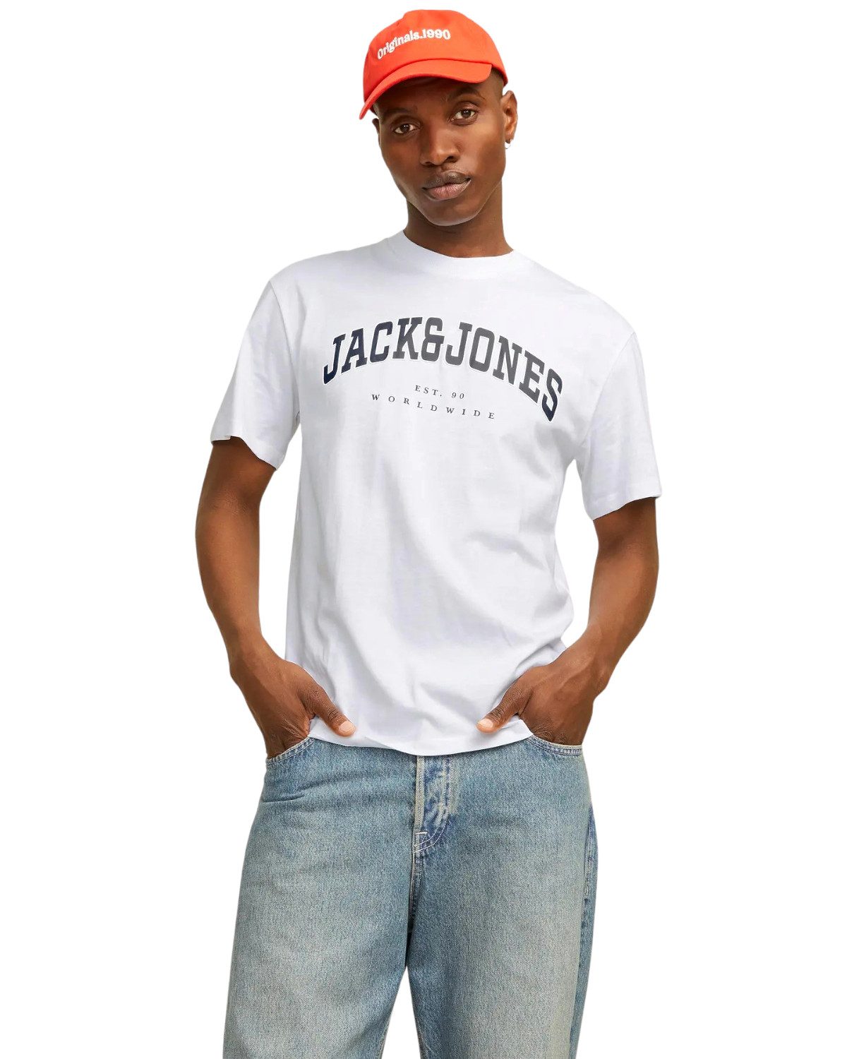 Jack & Jones Print-Shirt Bedrucktes T-Shirt aus Baumwolle (5er-Pack)