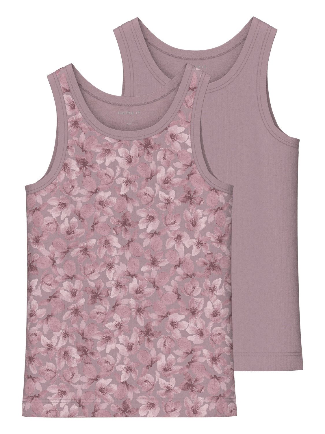 Name It Unterhemd NMFTANK TOP 2P MAUVE FLOWER NOOS (Packung, 2-St)