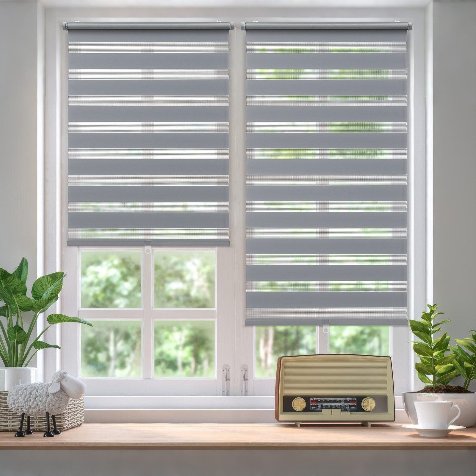 Doppelrollo Doppelrollo Duo Rollo Schnurlos Klemmfix ohne Bohren Rollo Falt günstig online kaufen