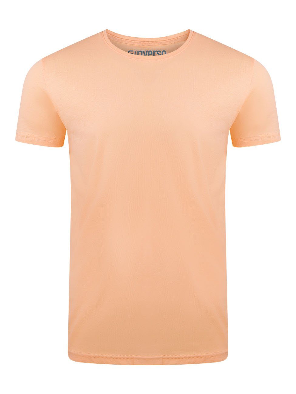 riverso T-Shirt RIVAaron O-Neck (1-tlg) aus 100% Baumwolle Light Orange (11200)