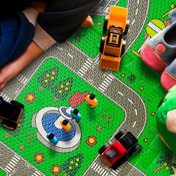 relaxdays Spielmatte Puzzlematte Straße für Kinder