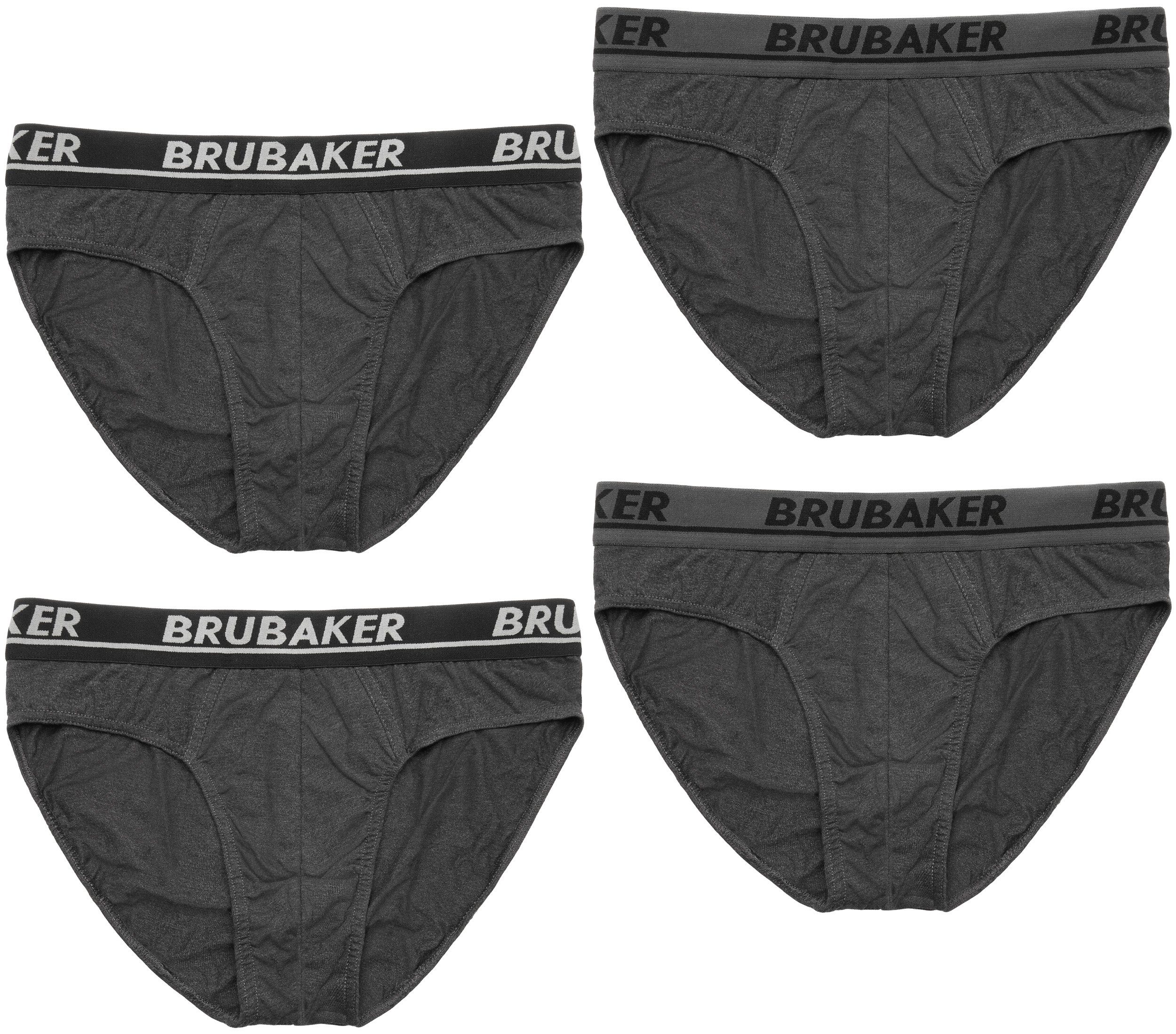 BRUBAKER Slip 4er Pack Herren Komfort Unterhosen mit elastischem Bund (Mehr günstig online kaufen