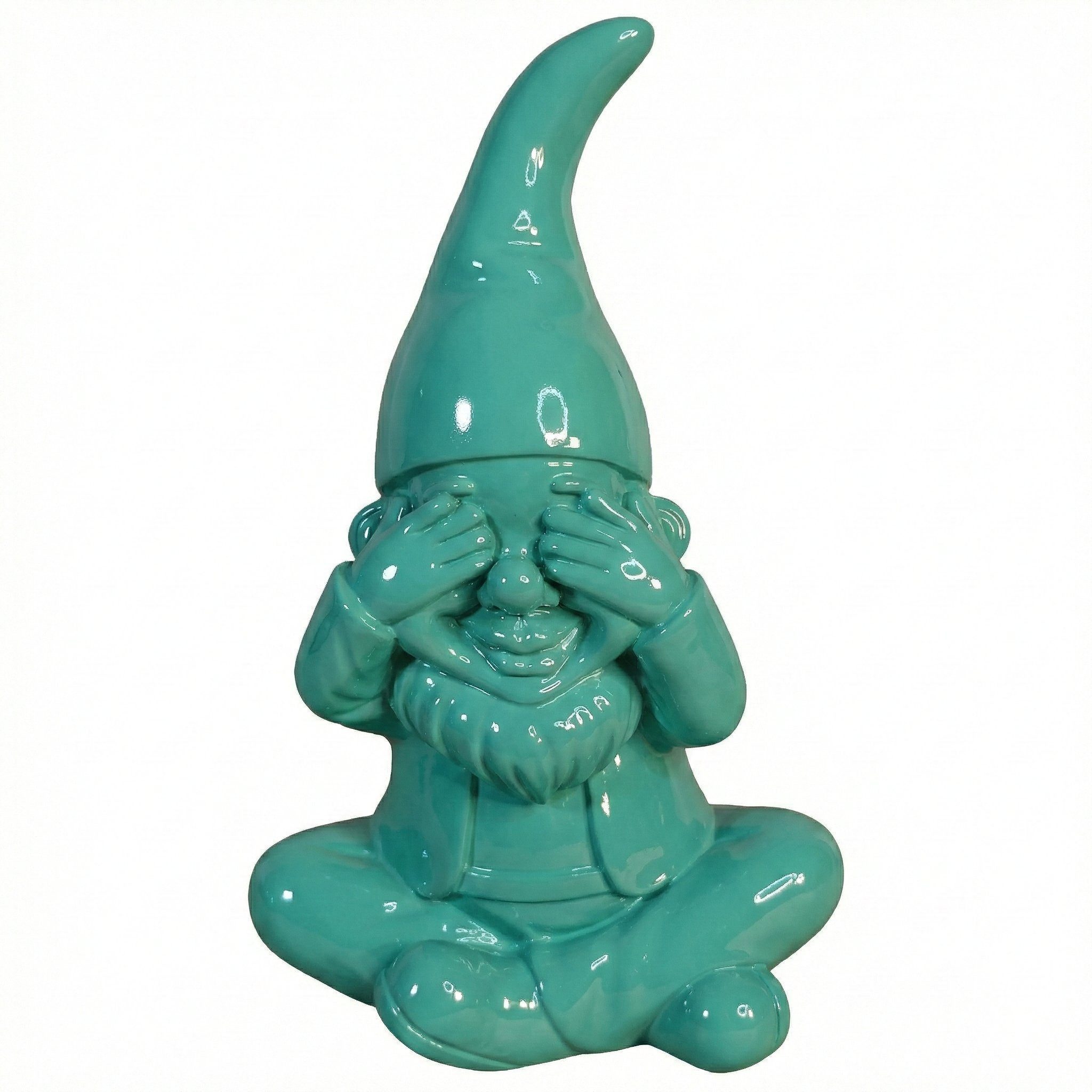 colourliving Gartenzwerg GartenPoser BlindPoser (Nichts sehen) in 2 Größen & 6 Farben, (1 St), Der moderne Gartenzwerg im Pastell-Look