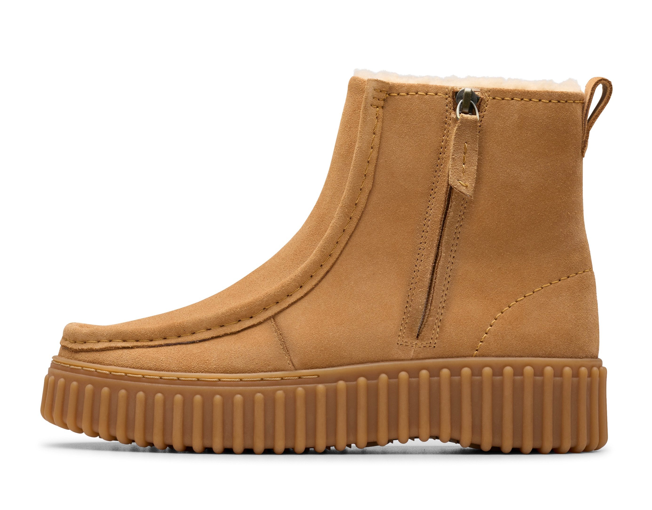 Clarks Torhill Cozy Winterboots Plateauboots mit modischer Ziernaht