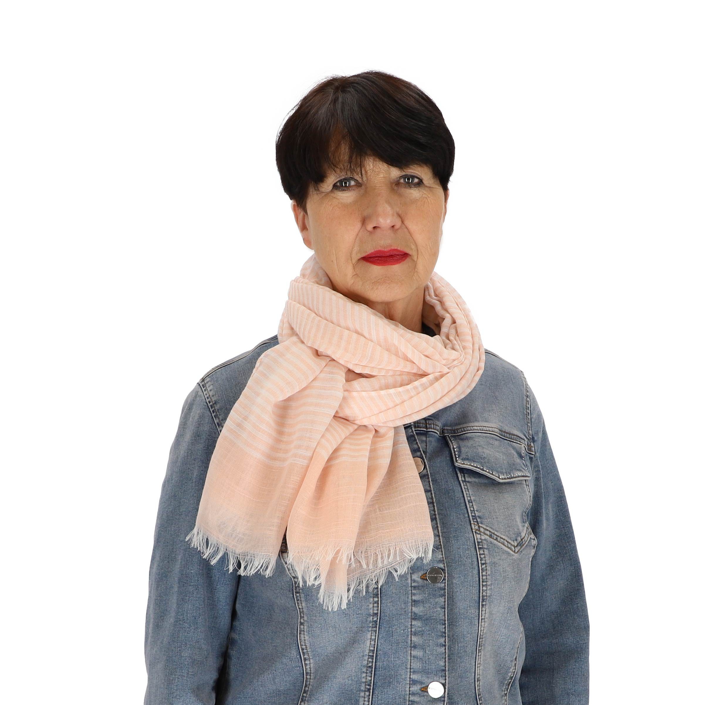 Schal Schal mit Feinstreifen 80x180 cm