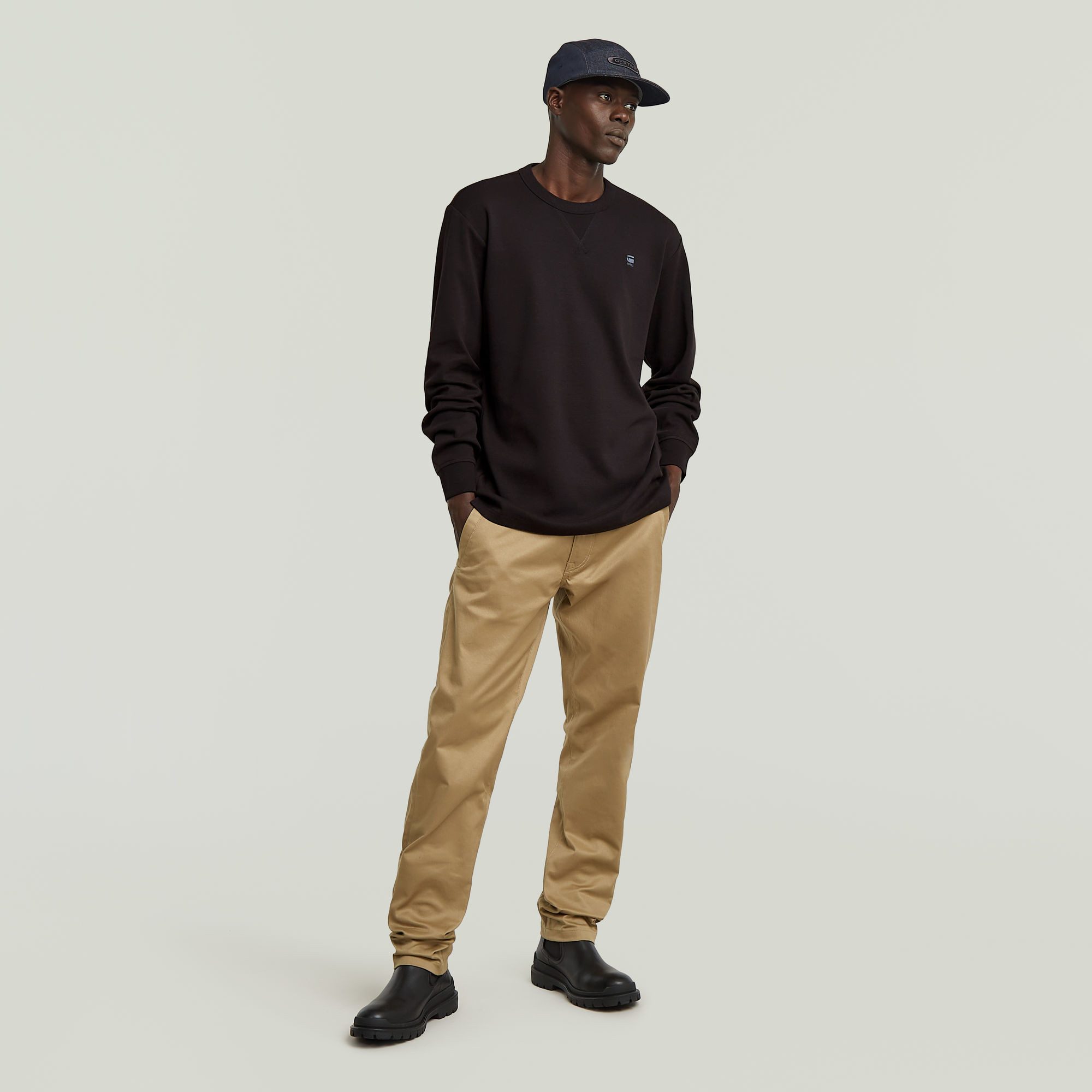 G-STAR Longsleeve Nifous R mit geripptem Einsatz vorne – Bild 4 von 5