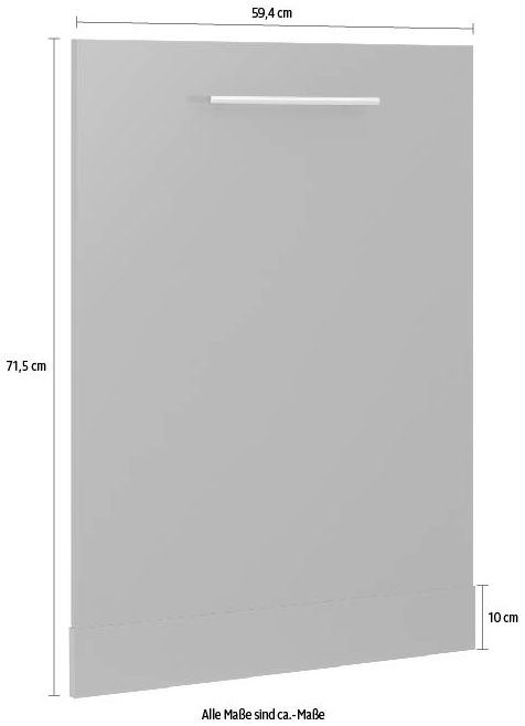 wiho Küchen Frontblende Cali, Geschirrspüler Weiß Sonoma Korpus: für breit, vollintegrierbaren eichefarben cm 60 Front: matt
