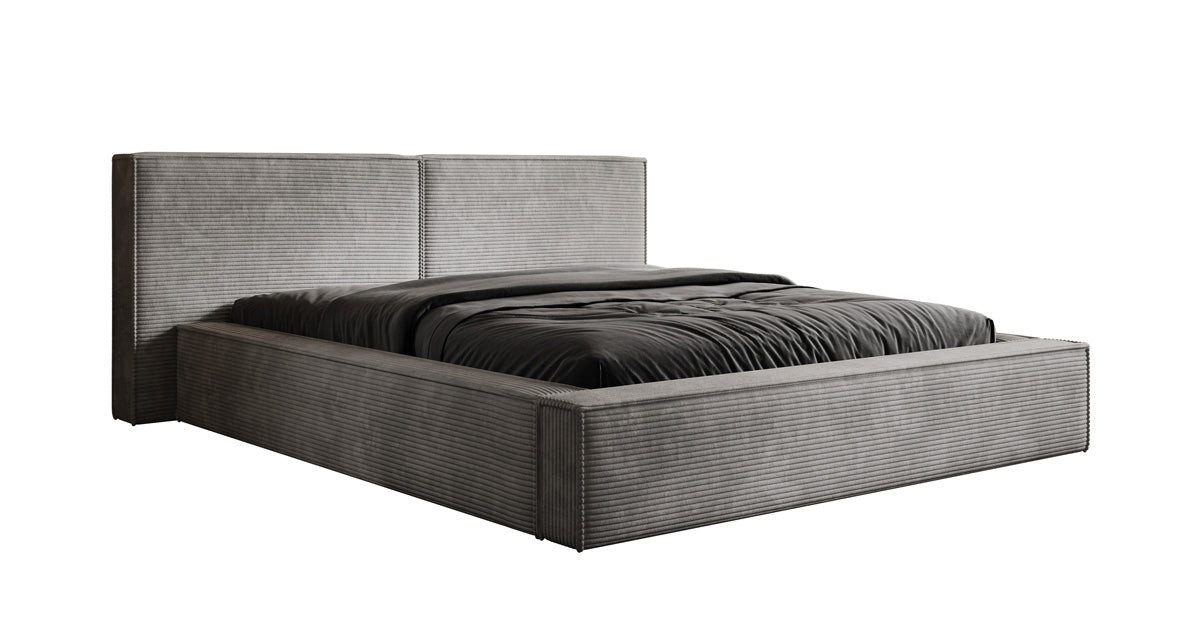 Luxusbetten24 Polsterbett Designer Polsterbett Ophelia in Cord, mit Stauraum