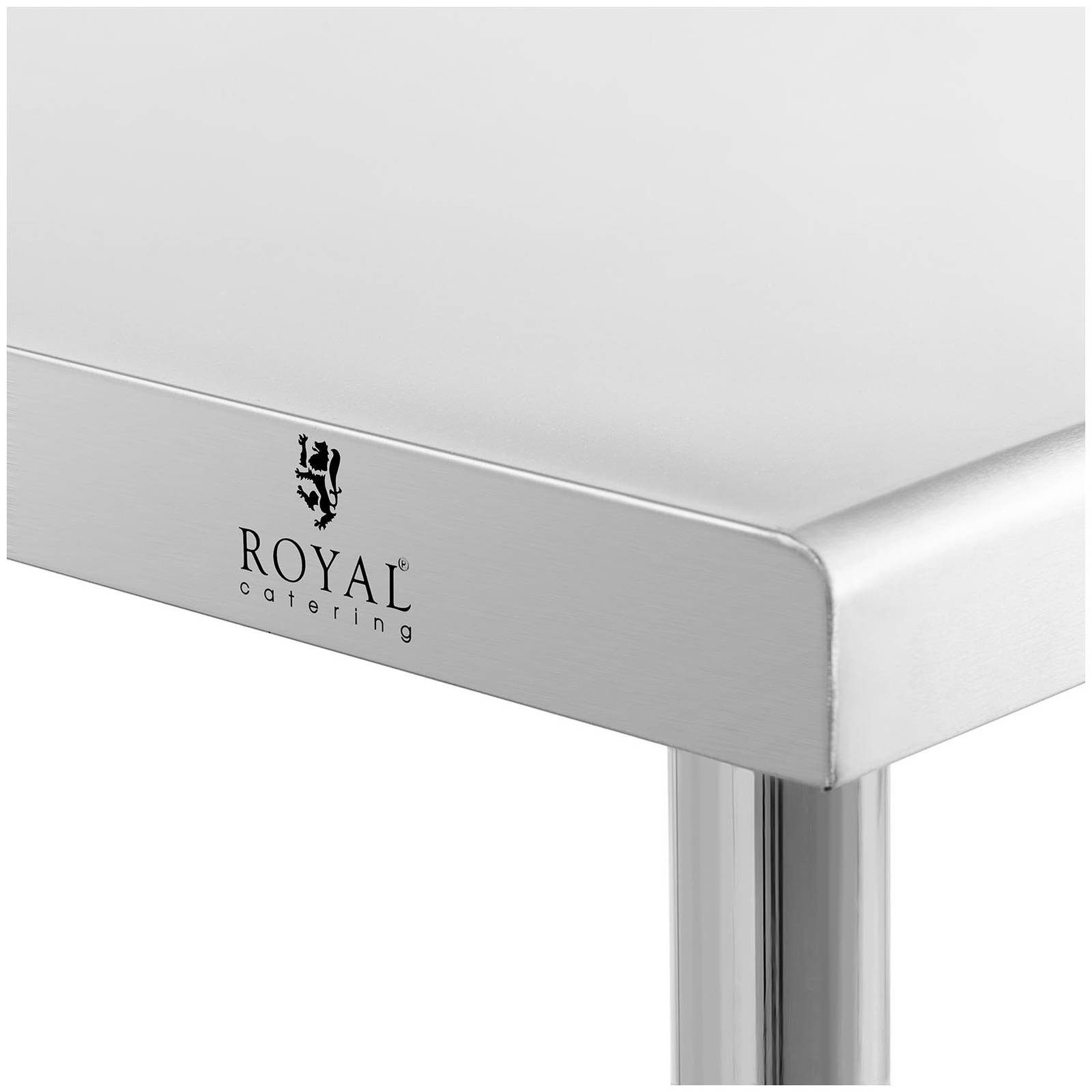 Royal Catering Arbeitstisch 200 x 60 cm Gastro Edelstahltisch Zerlegetisch höhenverstellbar, verschiedene Größen