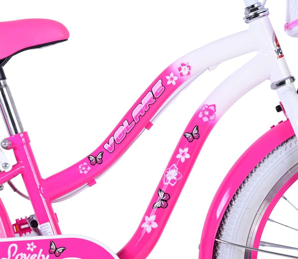 T&Y Trade Kinderfahrrad 20 ZOLL Kinder Mädchen Fahrrad Kinderfahrrad Rad LOVELY Rosa 22120, 1 Gang, Rücktrittbremse, Korb, Seitenständer, Gepäckträger, Schutzbleche