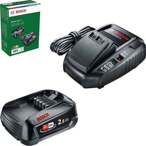 Bosch Home & Garden Starter-Set 18 V (2,5 Ah + AL 1830 CV) Akku Starter-Set, mit Ladegerät