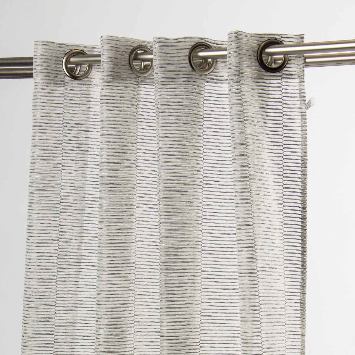 SCHÖNER LEBEN. Vorhang Fertiggardine Fertigvorhang Ösenschal Metallösen weiß 145x245cm, Polyester, pflegeleicht