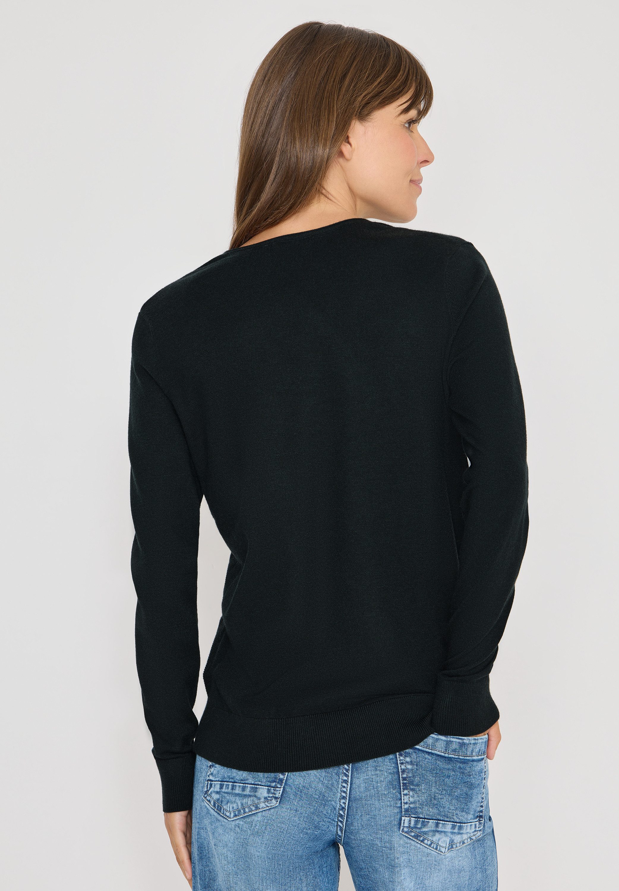 CECIL Strickpullover mit Materialmix