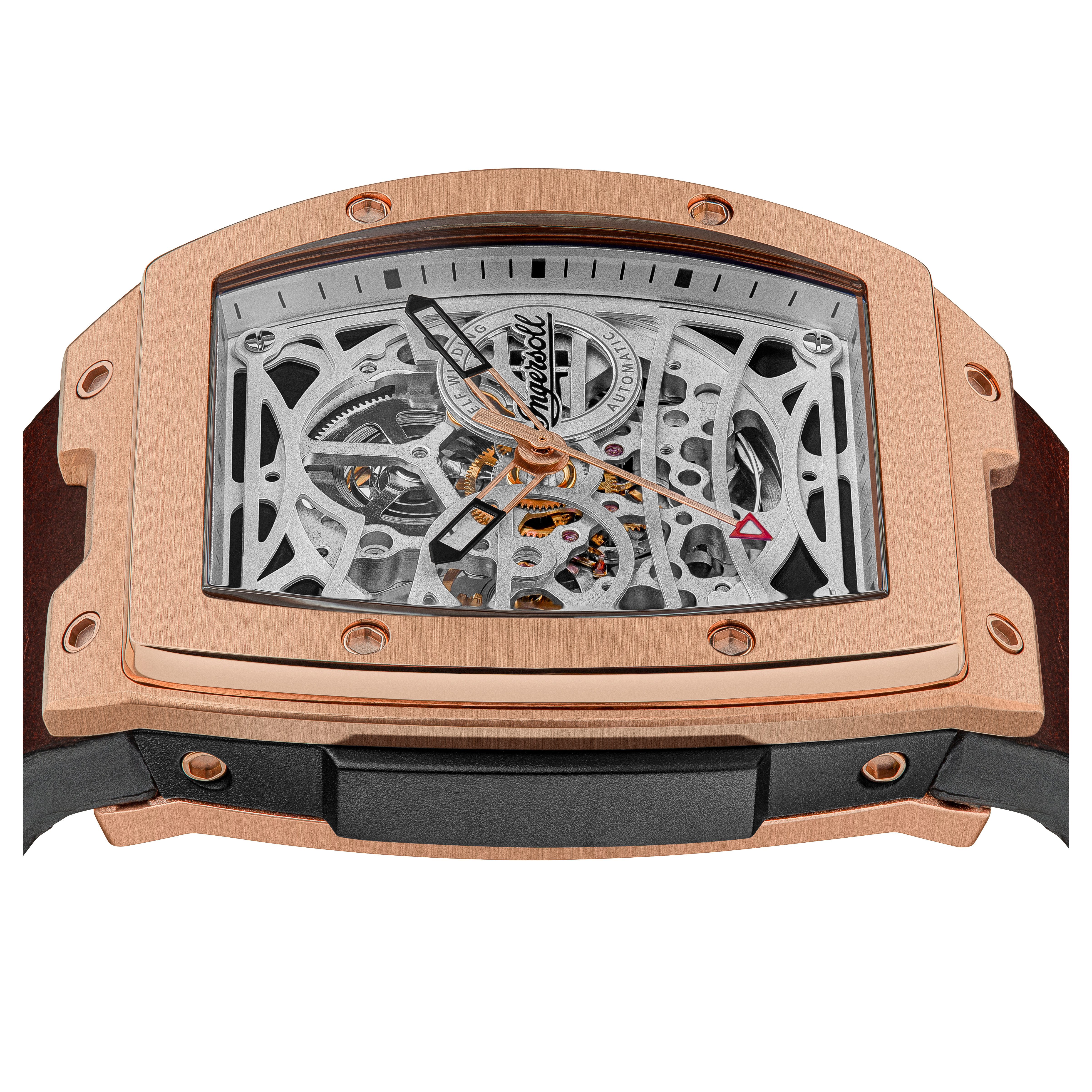 Ingersoll Automatikuhr The Challenger I12303, Armbanduhr, Herrenuhr, Mechanische Uhr, Lederarmband, analog